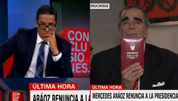 Pedro Olaechea protagonizó tenso momento con periodista de CNN en Español.  | Captura