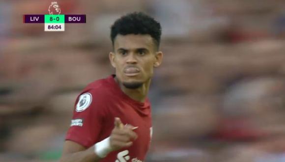 Gol de Luis Díaz para el 9-0 de Liverpool vs. Bournemouth. (Captura: ESPN)