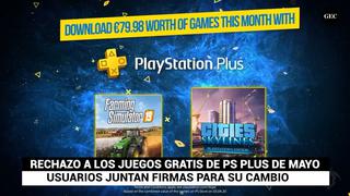 Usuarios de PlayStation Plus juntan más de 50 mil firmas para que empresa cambie los juegos gratis de mayo