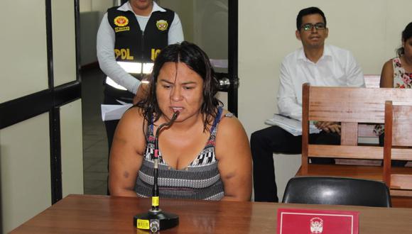 Magali Quispe Fernández cumplirá nueve meses de prisión preventiva mientras se le investiga por parricidio. (Foto: Poder Judicial de Piura)