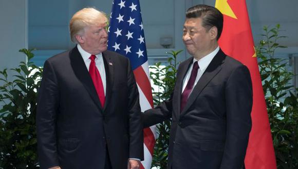 Donald Trump, presidente de EE.UU. y Xi Jinping, mandatario chino (AFP).