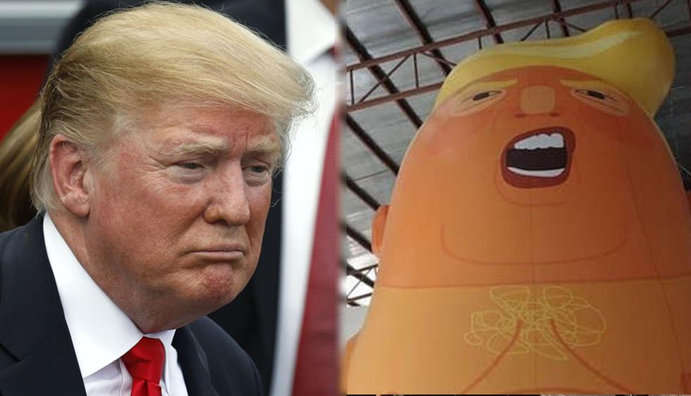 Un globo gigante que retrata al presidente estadounidense, Donald Trump, como un "bebé furioso", sobrevolará la mañana del viernes 13 de julio en Londres. (Foto: EFE/ Twitter - Leo Murray)