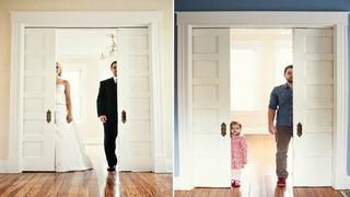 Hombre recrea los momentos de su matrimonio junto a su hija [Fotos]