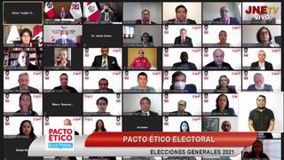 Elecciones 2021: Diecisiete partidos políticos suscribieron el Pacto Ético Electoral