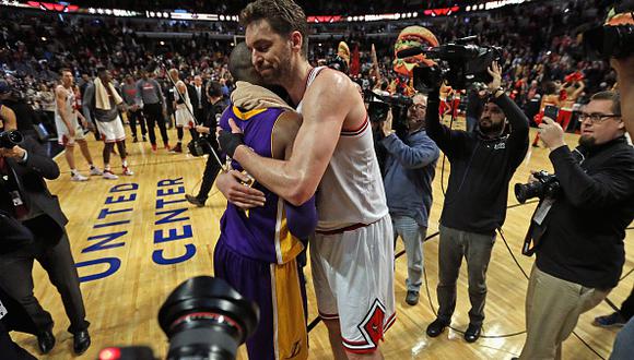 Kobe Bryant y Pau Gasol, amigos más allá de las canchas de baloncesto. (Getty Images)