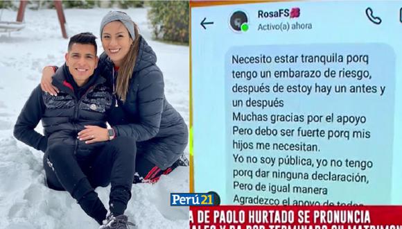 Rosa Fuentes, esposa de Paola Hurtado, hace fuerte revelación. (Foto: Instagram/captura video)