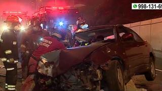 Miraflores: choque de auto contra muro de contención deja cinco heridos en la Costa Verde