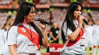 Daniela Darcourt tras cantar el himno en el partido de Perú: “Somos la mejor hinchada del mundo”