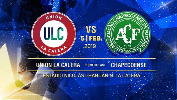 Unión La Calera vs. Chapecoense se miden por la Copa Sudamericana 2019 (Foto: @ulcsadpoficial)
