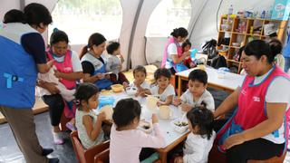 Midis instala cunas de manera temporal para niños en zona afectada de San Juan de Lurigancho