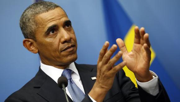 Barack Obama durante conferencia de prensa en Suecia. (Reuters)