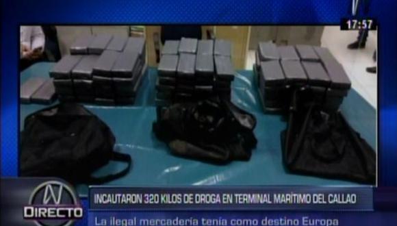 El contenedor con destino a España contenía 120 paquetes de alcaloide de cocaína repartidos en tres maletas. (Canal N)