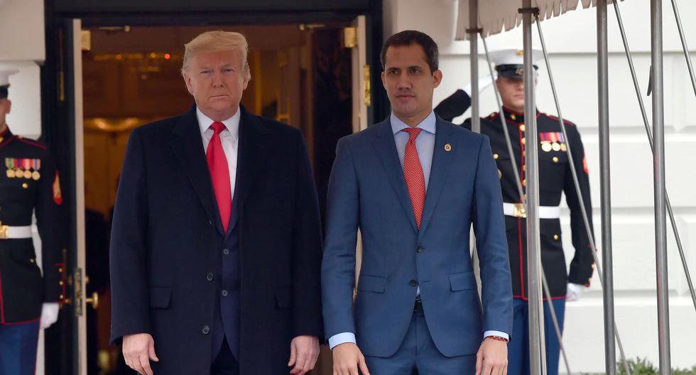 Donald Trump recibió a Juan Guaidó en la Casa Blanca en febrero de este año. (Nicholas Kamm / AFP).