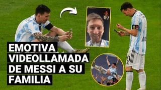 Messi comparte triunfo con su ESPOSA e HIJOS por VIDEOLLAMADA | Copa América