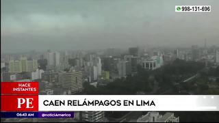 Fuertes truenos y relámpagos se presentan en Lima