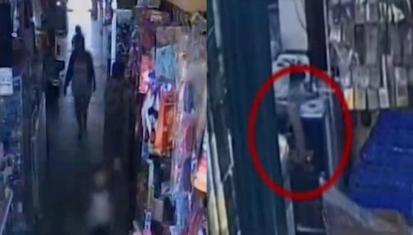 Madre utiliza a su hijo para robar en una galería de videos en San Juan de Miraflores