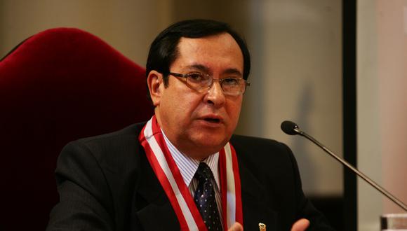 El presidente del Poder Judicial, Víctor Prado, dijo que logró mejorar la imagen de su institución en los cinco meses que estuvo en el cargo. (Foto: GEC)