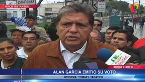 Alan García: &quot;Mi obligación es apoyar con todo a quien gane la segunda vuelta&quot;. (Panamericana)