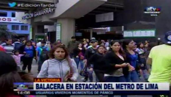 Metro de Lima: Balacera desató el pánico y la angustia entre usuarios del servicio. (USI)