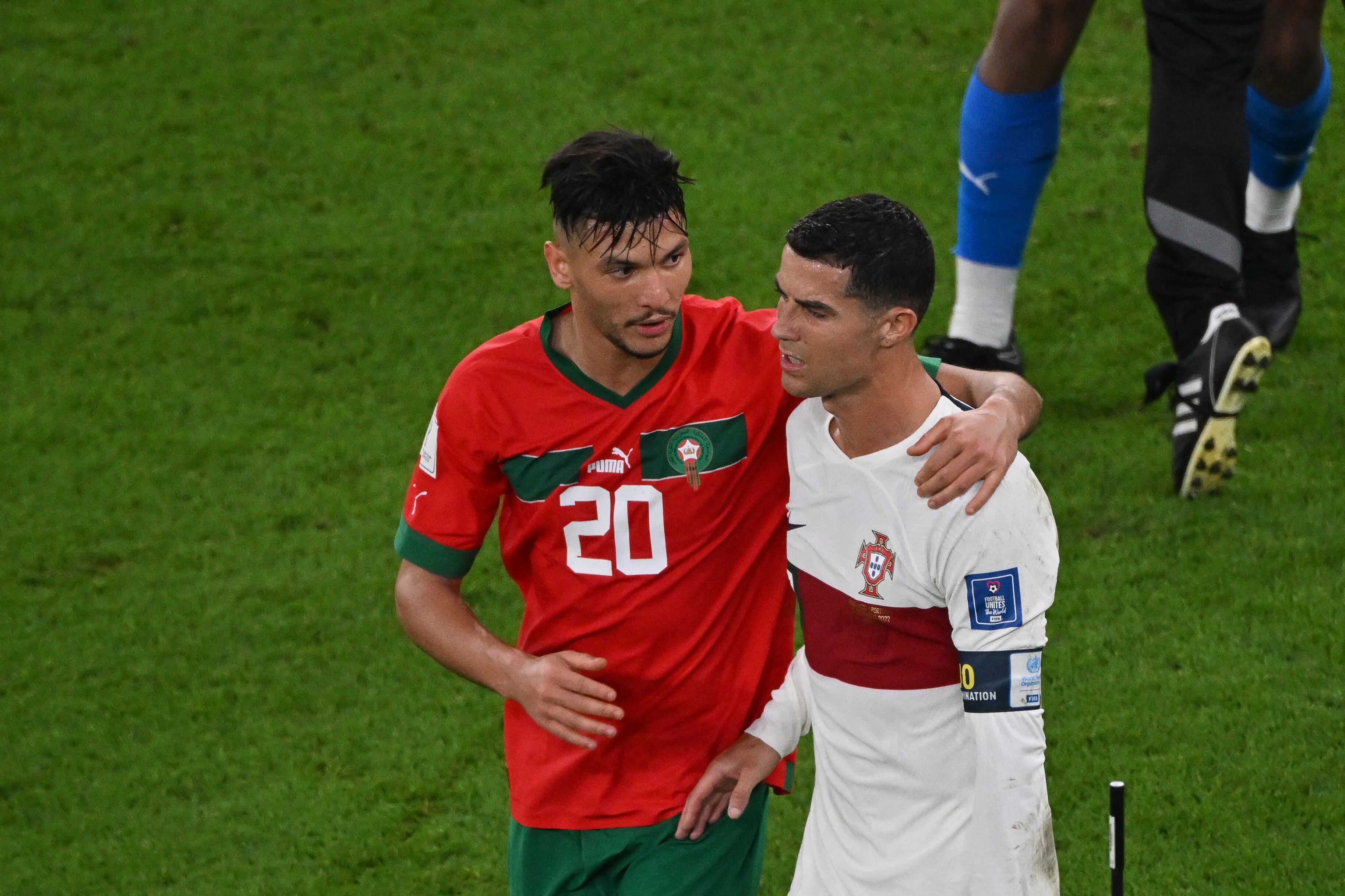 Marruecos venció 1-0 a Portugal por el Mundial Qatar 2022. (Foto: AFP)