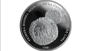 BCR: Presentan moneda de plata por los 450 años de primera pieza acuñada en la Casa de la Moneda de Lima