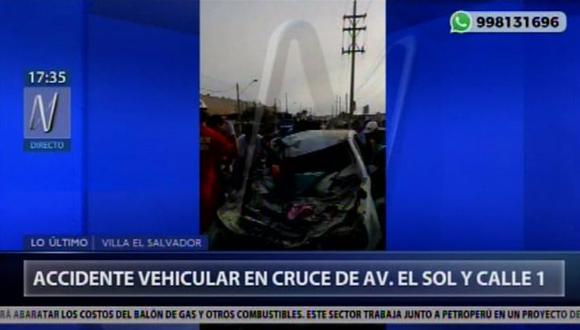 Accidente en Villa El Salvador. (Foto: Canal N)