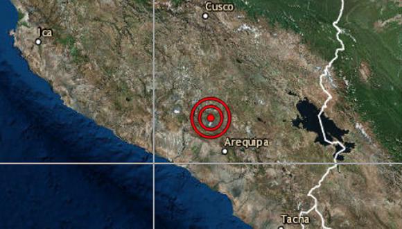 El sismo ocurrió a una profundidad de 12 km., reportó el IGP. (Captura: IGP)