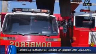 Lambayeque: Estación de Bomberos de Ferreñafe no tiene techo y sus puertas son de triplay [Video]