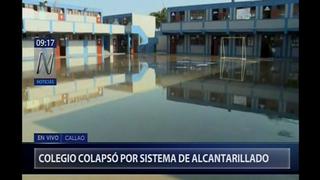 Sistema de alcantarillado colapsa e inunda colegio en el Callao [VIDEO]