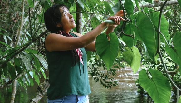 UZIELA ACHAYAP, Presidenta del Bosque de las Nuwas. Foto: Aura Guío / Conservación Internacional.