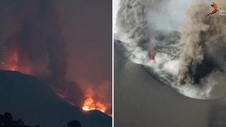 Así fue la erupción del volcán de la Isla Canaria en España desde un dron