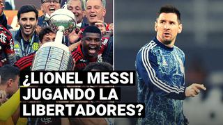 Lionel Messi jugando la Copa Libertadores, el sueño del presidente de la Conmebol