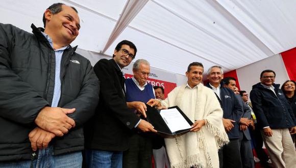 Ollanta Humala suscribió contrato de tercera etapa del proyecto Chavimochic. (Presidencia Perú)