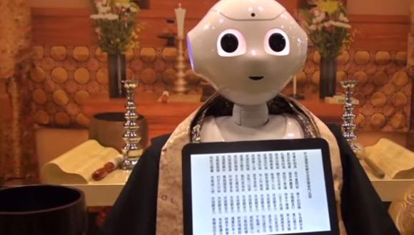 'Pepper' es un robot diseñado para realizar el ritual fúnebre budista (YouTube/TheJapanTimes)