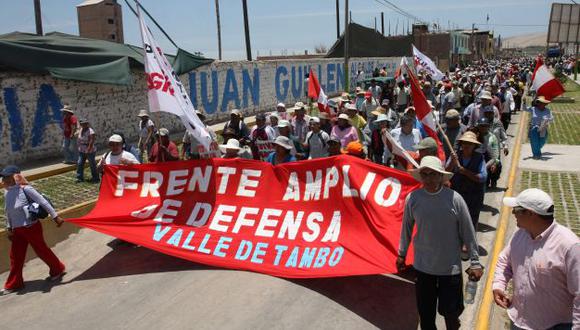 A las calles. Hoy habrá marcha contra la campaña de la minera. (Perú21)