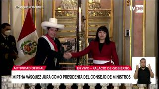 Presidente de la República toma juramento a Mirtha Vásquez como nueva titular de la PCM