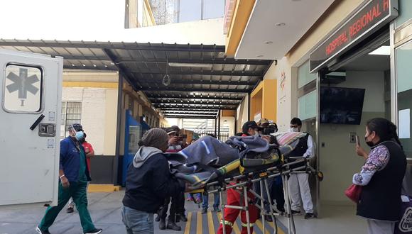 AL HOSPITAL. Heridos fueron trasladados al hospital Goyeneche. (Foto: GERERESA)