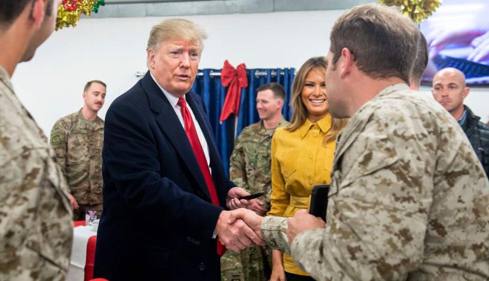 Trump y su esposa viajaron por sorpresa a Irak para visitar tropas de EE.UU. (Foto: AFP).