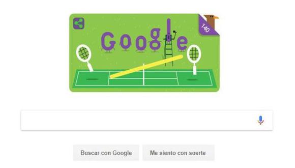 Google homenajea a Wimbledon con un 'doodle' por sus 140 años (Google)