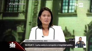 Debate presidencial: El plan de Keiko Fujimori para luchar contra la corrupción e integridad pública