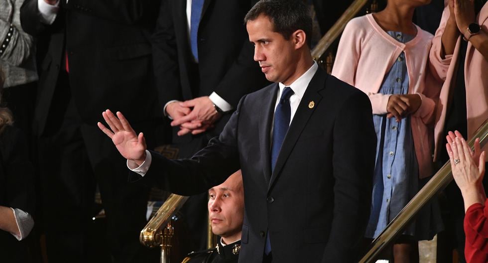 Juan Guaidó fue uno de los invitados al discurso del Estado de la Unión que pronunció Donald Trump este martes en Washington. (AFP)