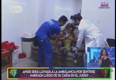 Angie Arizaga es internada de emergencia tras sufrir aparatosa caída en 'EEG' [VIDEO]