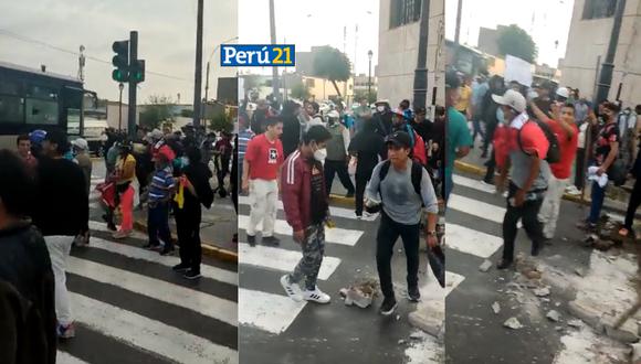 Desadaptados lanzaron piedras contra buses del Metropolitano el pasado 12 de diciembre.