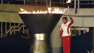 Natalia Málaga encendió la llama de los Juegos Bolivarianos