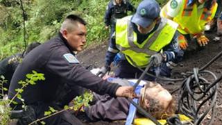 Así fue el dramático rescate de un senderista que cayó dentro del volcán Xitle en Ciudad de México