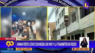 Los Olivos: 70 intervenidos en fiesta covid que era transmitida por redes sociales