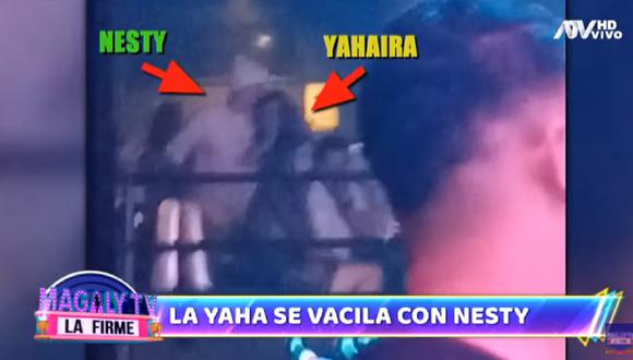 Las cámaras de "Magaly TV: La Firme" captaron a Nesty junto a Yahaira Plasencia en evento de salsa. (Foto: ATV).