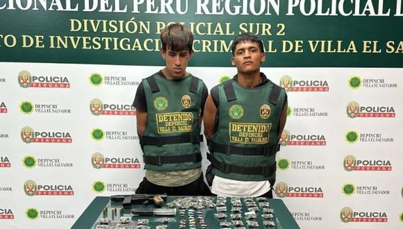 Dos detenidos en Villa El Salvador. (Foto: PNP)