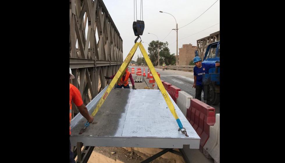 Municipalidad de Lima (MML) culminó los trabajos en el puente 'bailey' ubicado en el kilómetro 9 de la autopista Ramiro Prialé, en Santa María de Huachipa (Fotos: Difusión)