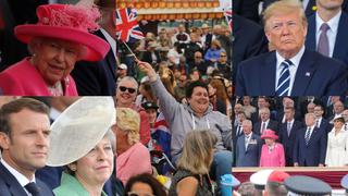 Donald Trump y la reina Isabel asisten a la conmemoración del aniversario del 'Día-D' [FOTOS]